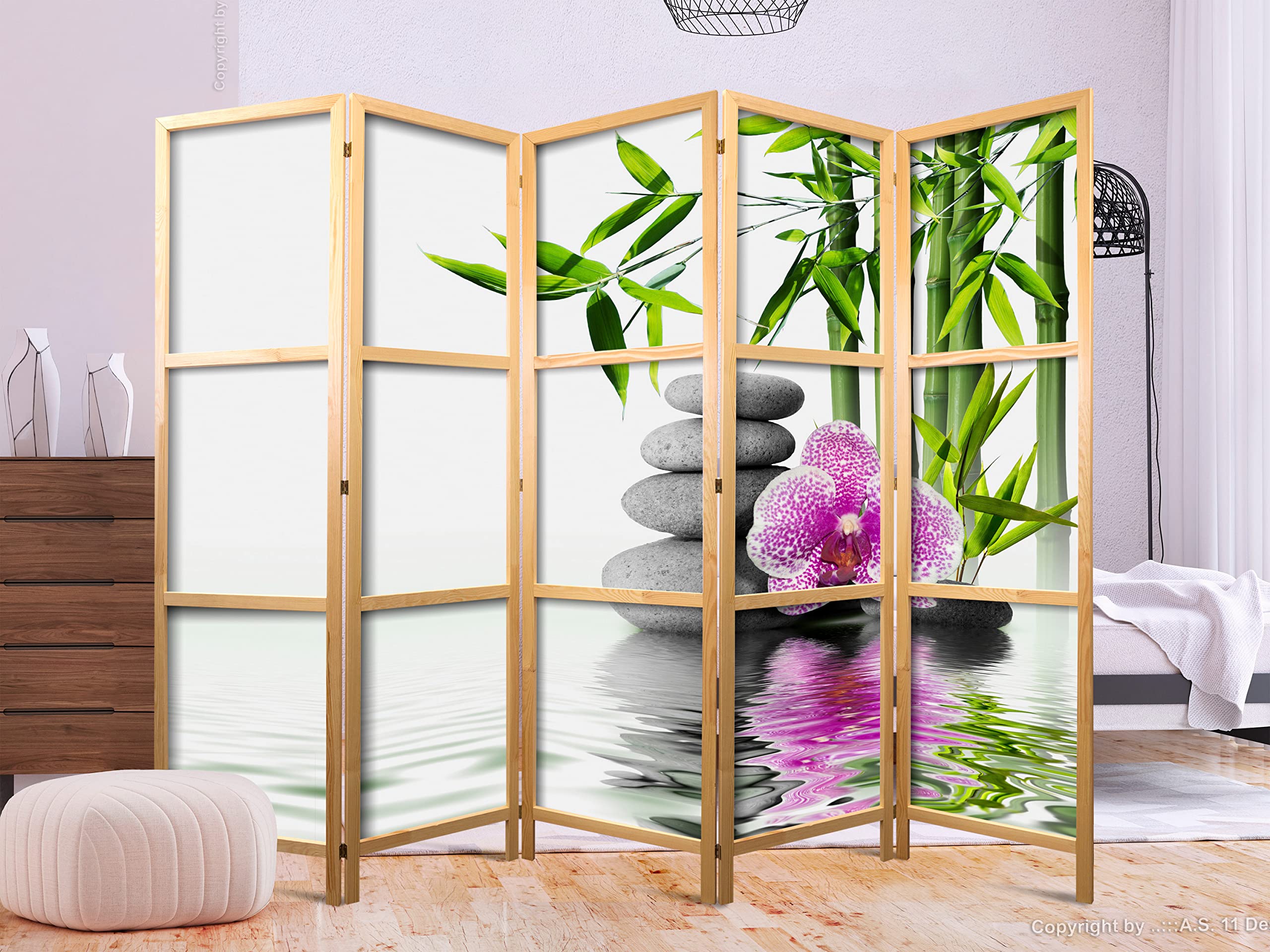 Amazon.com - artgeist Japanese Room Divider XXL Spa Flowers